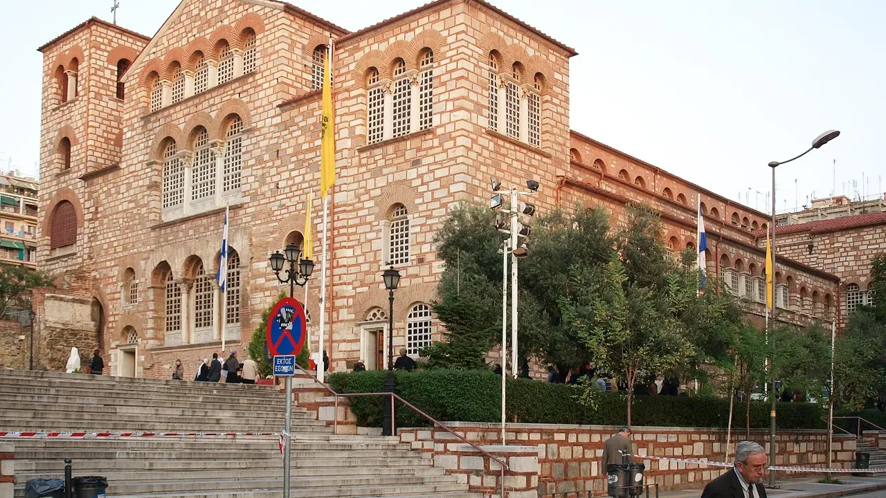 The five-aisled basilica of Agios Dimitrios in Thessaloniki