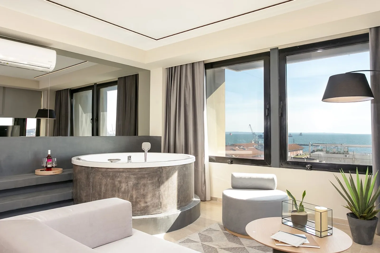 Sea-view apartment interior at Sea & the City, Thessaloniki
