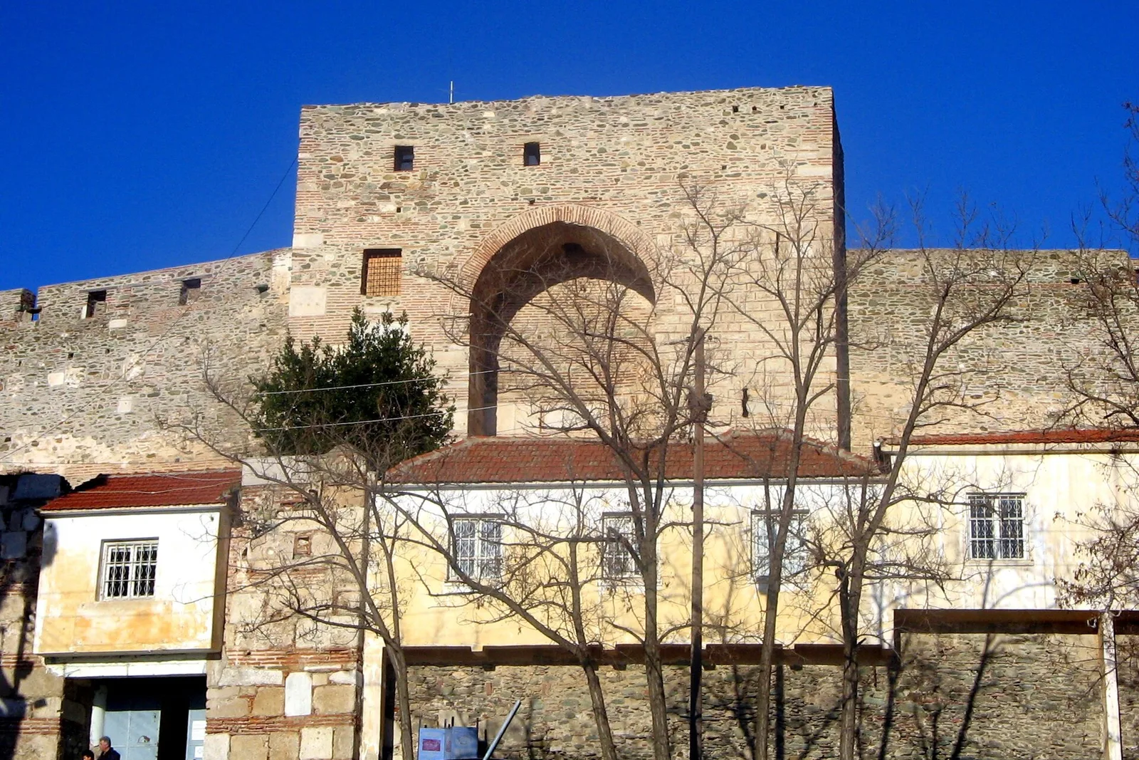 The arched gate-tower of the Heptapyrgion fortress in Thessaloniki