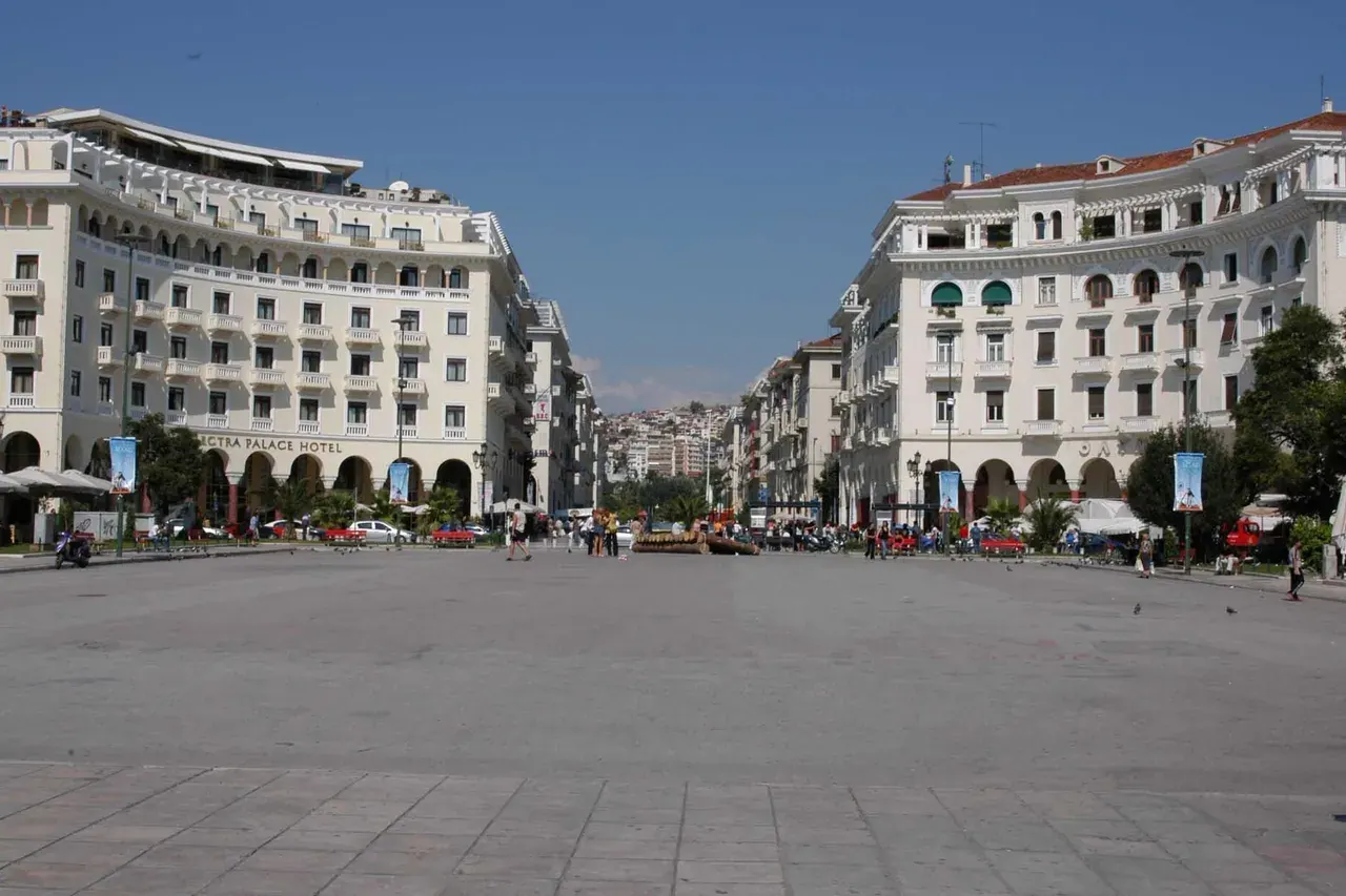 Aristotelous Square, where Thessaloniki's carnival parade ends