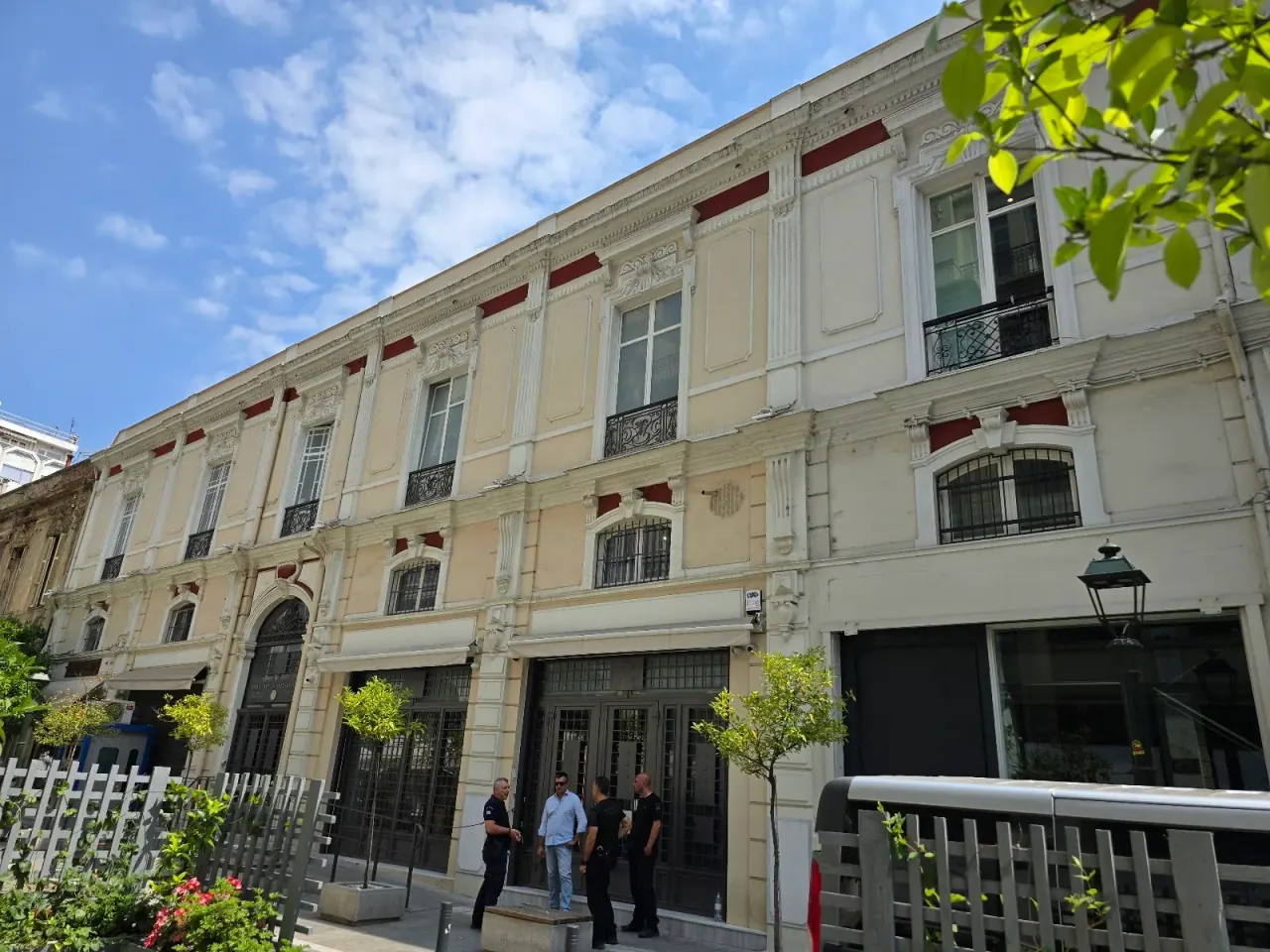 The neoclassical building housing the Jewish Museum of Thessaloniki