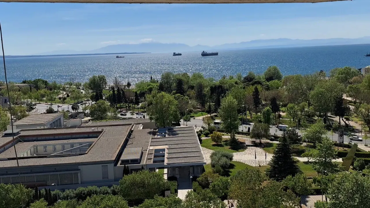 The Thessaloniki International Exhibition Centre and OTE Tower at the fairgrounds